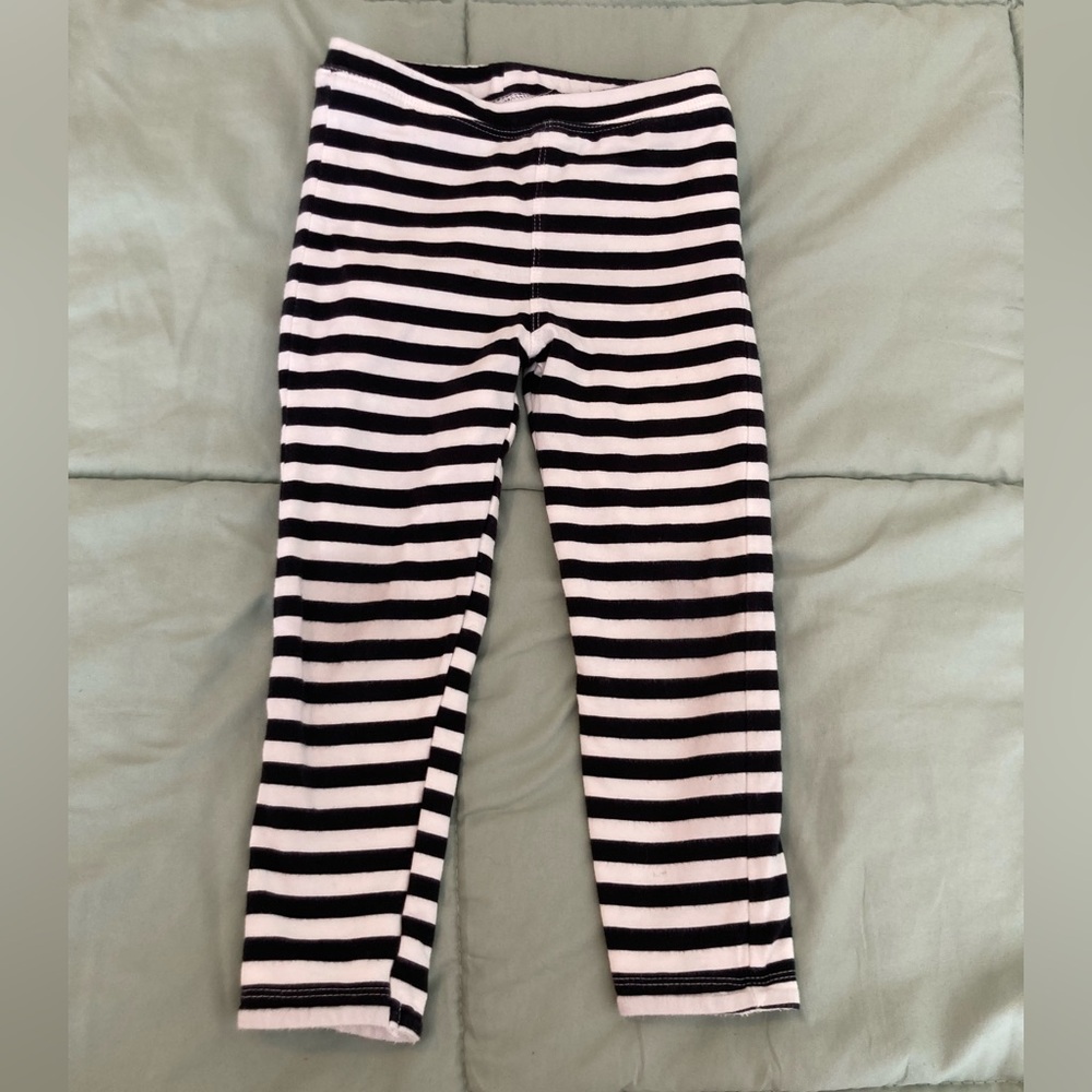 Monica + Andy Striped Black and White Leggings